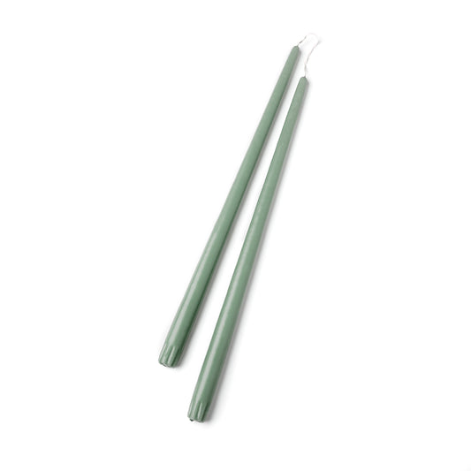 Two super long sage 18" handcrafted taper candle