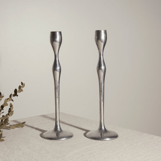 Set of Silver Candle Holders